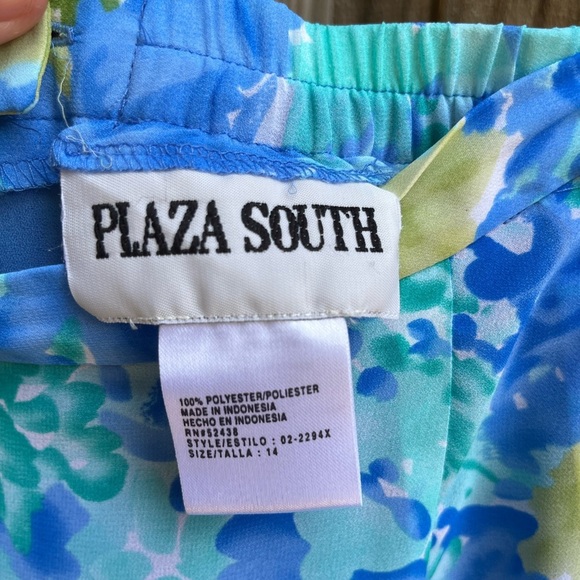 Vibrant Vintage Blue Floral Midi Skirt - Picture 3 of 3